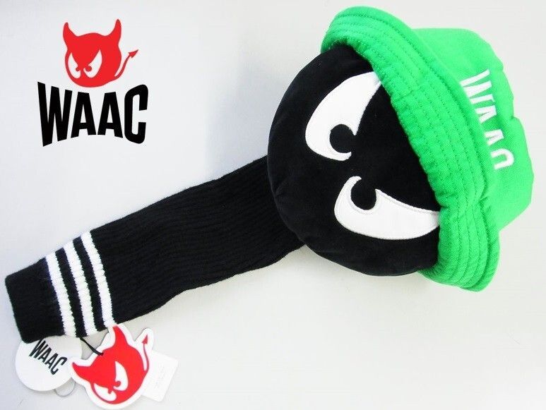 正規★WAAC ワック★HATWAACKY DR用ヘッドカバーキャディーワッキー★ブラック黒グリーン緑【本物保証】マスコットキャラクター★新品