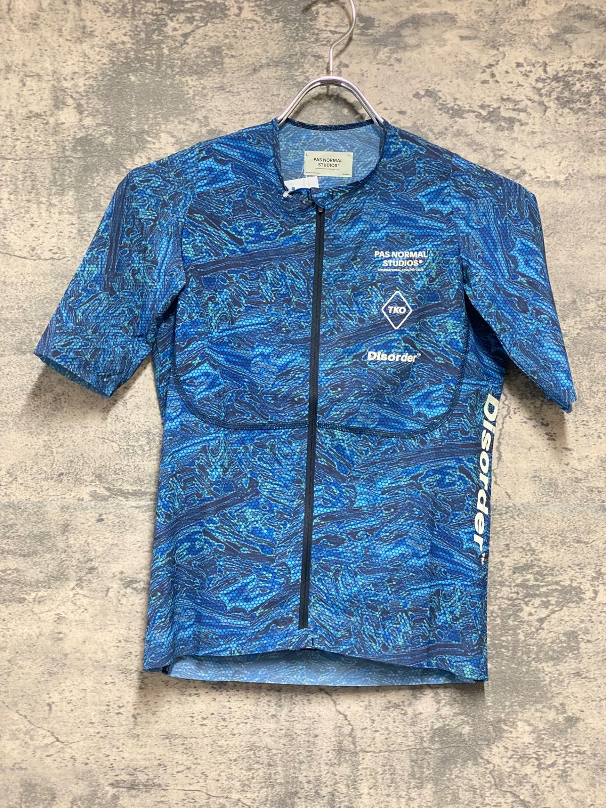 KJ305 パスノーマルスタジオ PAS NORMAL STUDIOS Women's T.K.O. Mechanism Pro Jersey 半袖 サイクルジャージ 青カモ L