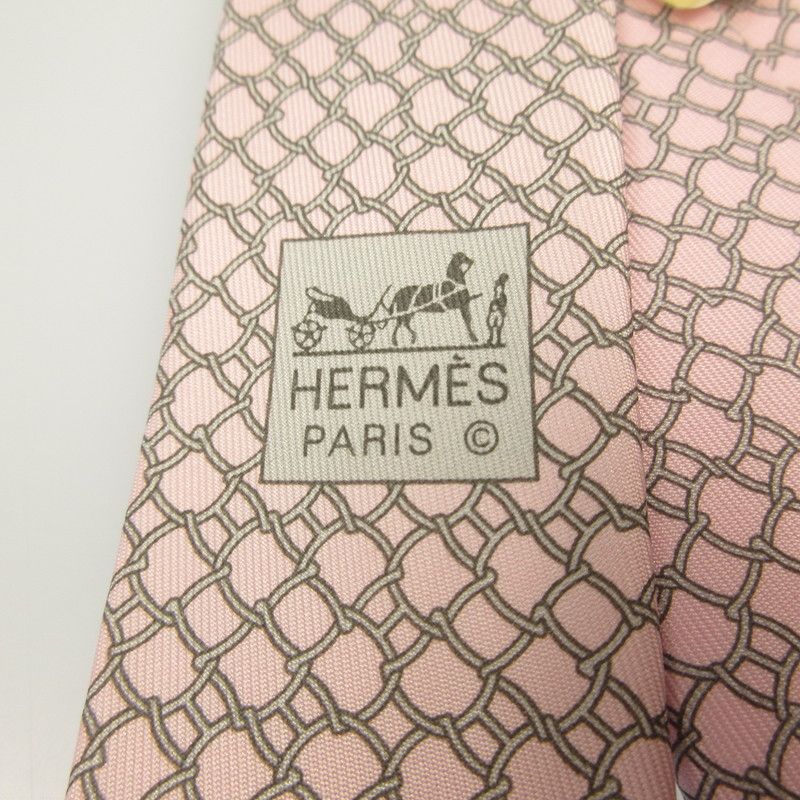 【姫路東店】 中古 HERMES | エルメス ネクタイ 606116T ピンク 【135】 姫路東店】 中古 HERMES | エルメス ネクタイ 606116T ピンク 【135