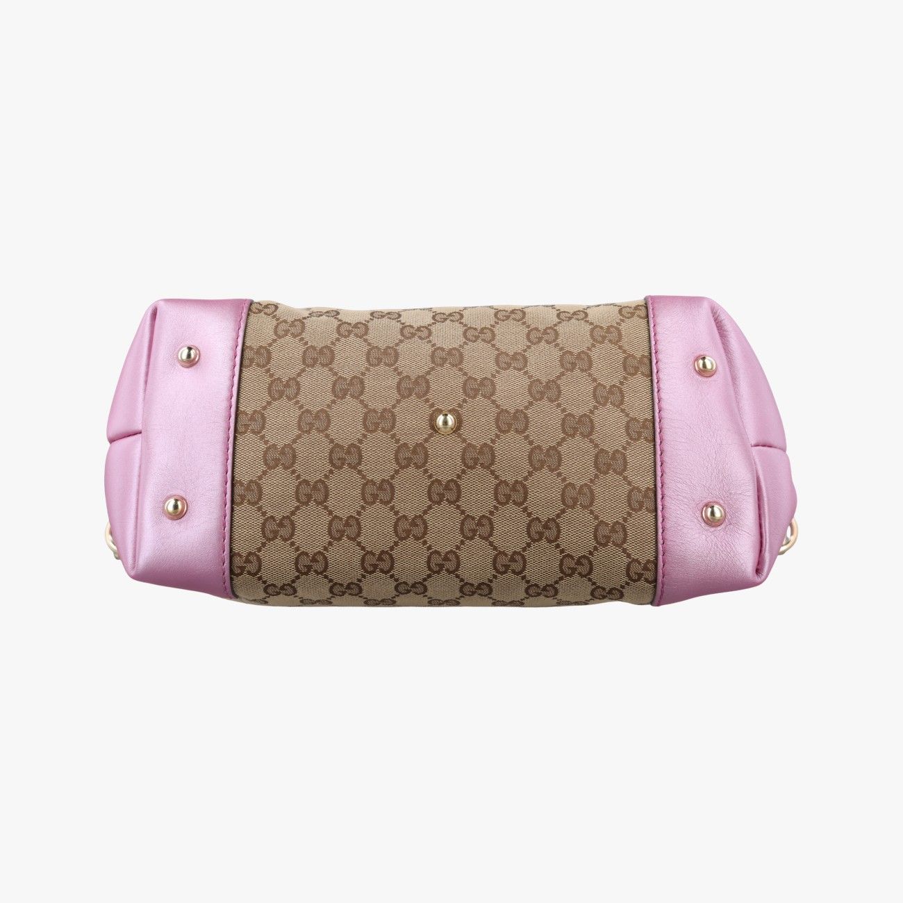 グッチGucciグッチシマ ハートビット ベージュ×ピンク キャンバス 