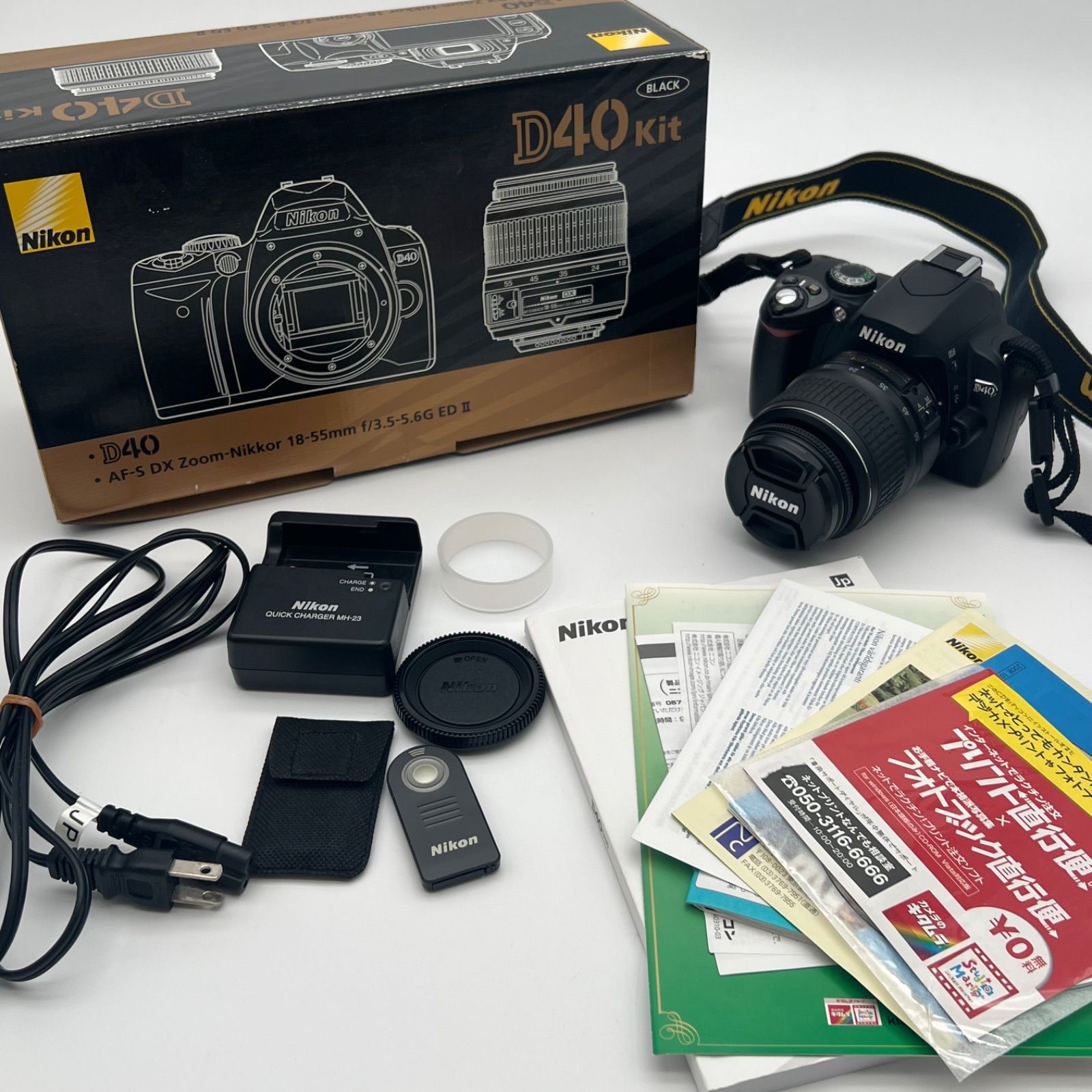 一眼レフ　フルセット T6441 【 通電確認済み 】Nikon ニコン D40 Kit デジタル一眼レフ