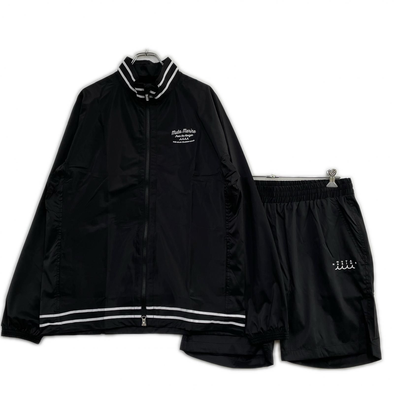未使用品 メンズ ムータマリン muta MARINE セットアップ 8(2XL) 黒 ブラック 長袖ブルゾン×ショートパンツ 撥水