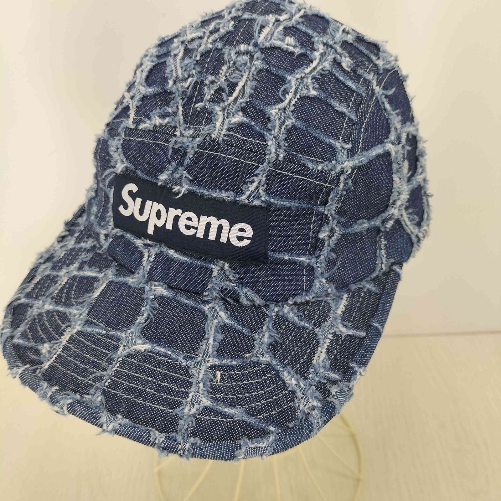 シュプリーム Supreme 25SS Frayed Croc Denim Camp Cap メンズ 表記無