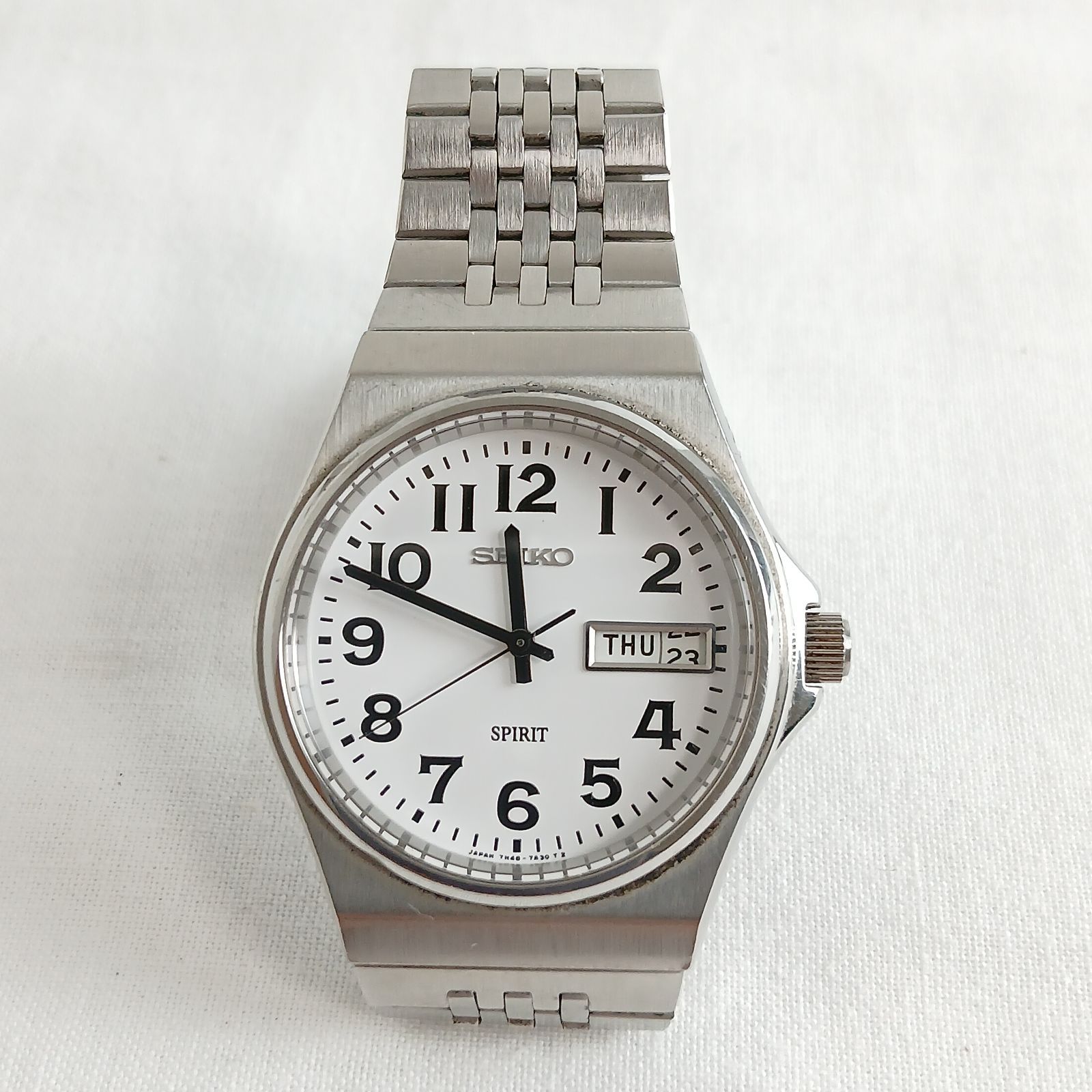 SEIKO SPIRIT クォーツ デイデイト 腕時計 セイコー スピリット 7N48 