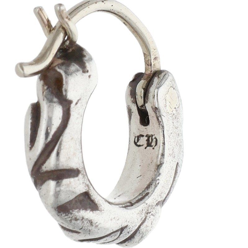 クロムハーツ TNY HOOP SCRL/タイニースクロールフープ シルバーピアス