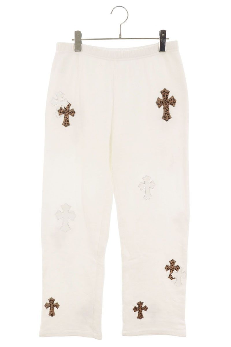 クロムハーツ Y Not Multi Leather Cross Patch Sweatpants ハラコ