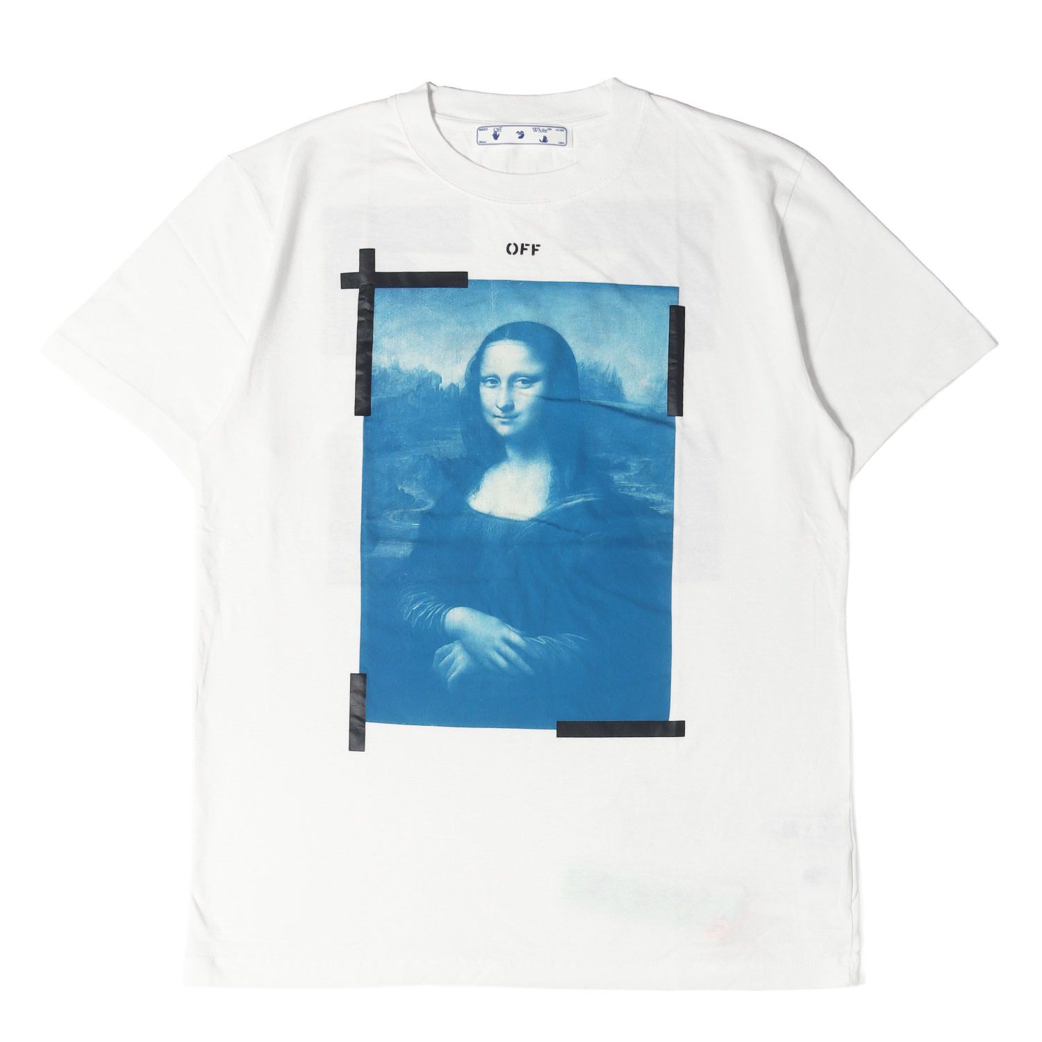 【新品】OFF-WHITE オフホワイト Tシャツ ホワイト 白 サイズ:XL 21SS モナリザ グラフィック スリム クルーネック Tシャツ BLUE MONALISA S/S SLIM TEE トップス カットソー 半袖【メンズ】