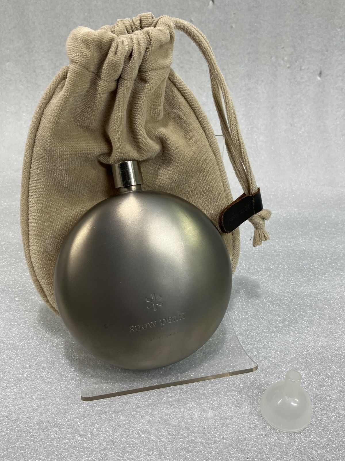 【質Banana】廃盤レア！　snow peak チタンスキットル　中古　現状