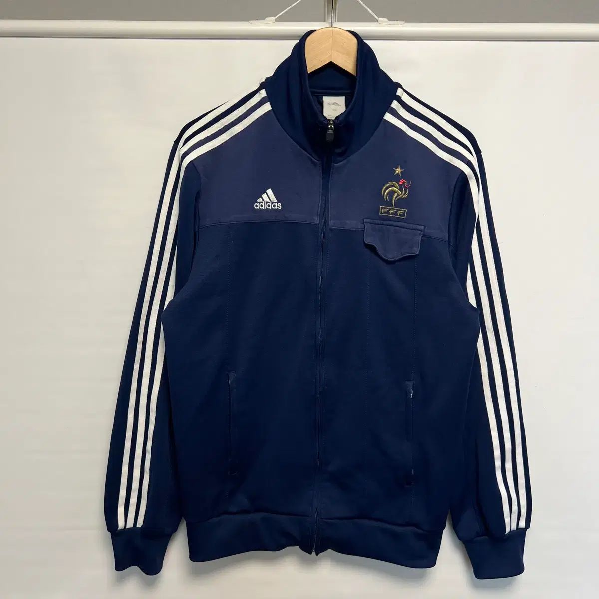 正規品/105 adidas フランス サッカー 韓国国家代表 3本線 ネイビー トラックジャージ