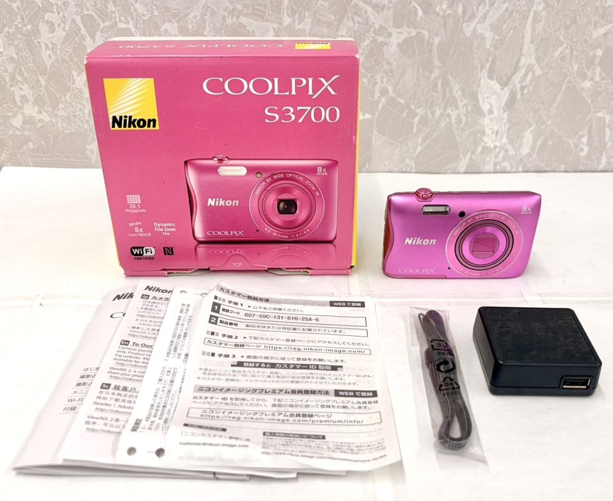 Nikon ニコン】デジタルカメラ COOLPIX S3700 ピンク カメラ本体