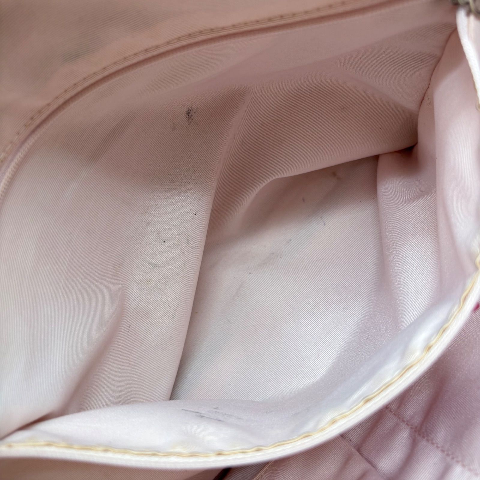 COACH Y2K Signature Turnlock Canvas Tote Bag Beige Pink F14659