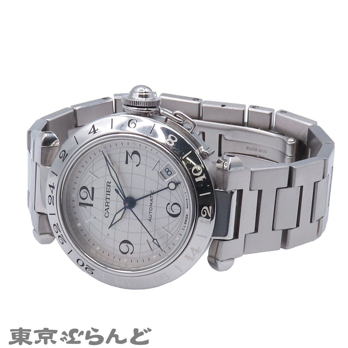 カルティエ CARTIER パシャC メリディアン GMT W31078M7 シルバー