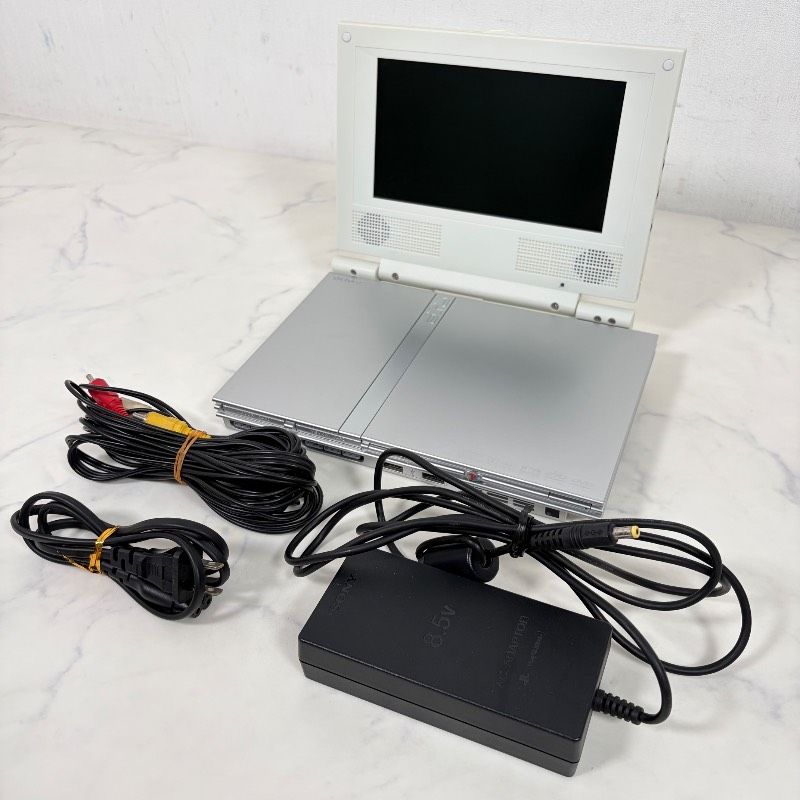 【動作品】 SONY PlayStation2 PS2 HP2-211 SCPH-75000 ソニー プレステ2 シルバー HORI ホリ モニター 本体 619K