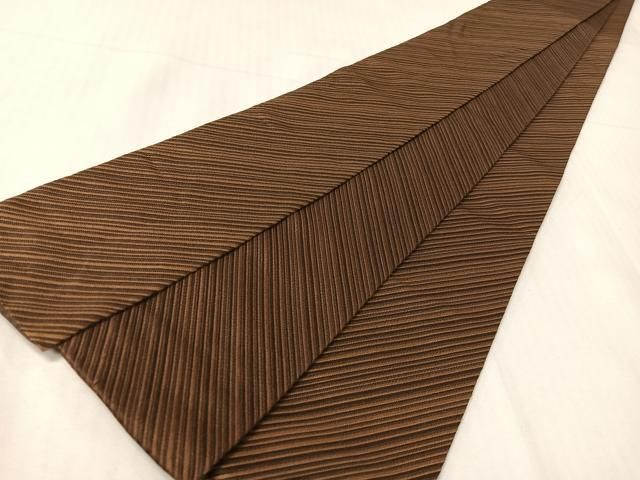 平和屋着物●男性　本場筑前博多織　両面　角帯　斜線文　正絹　逸品　CABH4403vp 21,827円