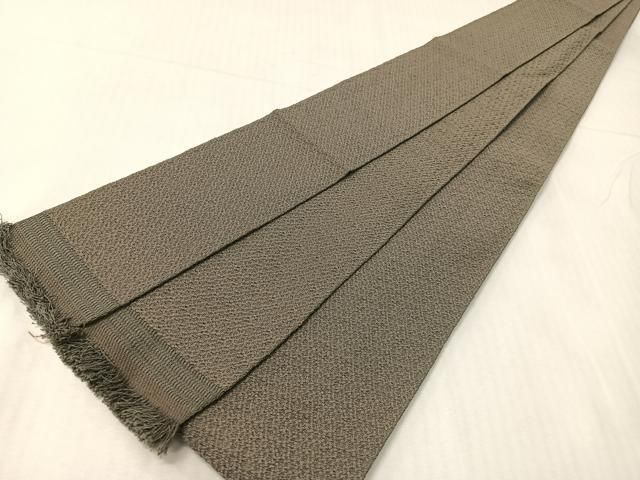 角帯平和屋着物○男性 本場筑前博多織 角帯 吉祥文様 煤色 正絹 逸品
