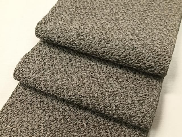 平和屋着物●男性　本場筑前博多織　角帯　吉祥文様　煤色　正絹　逸品　CABH4420vp