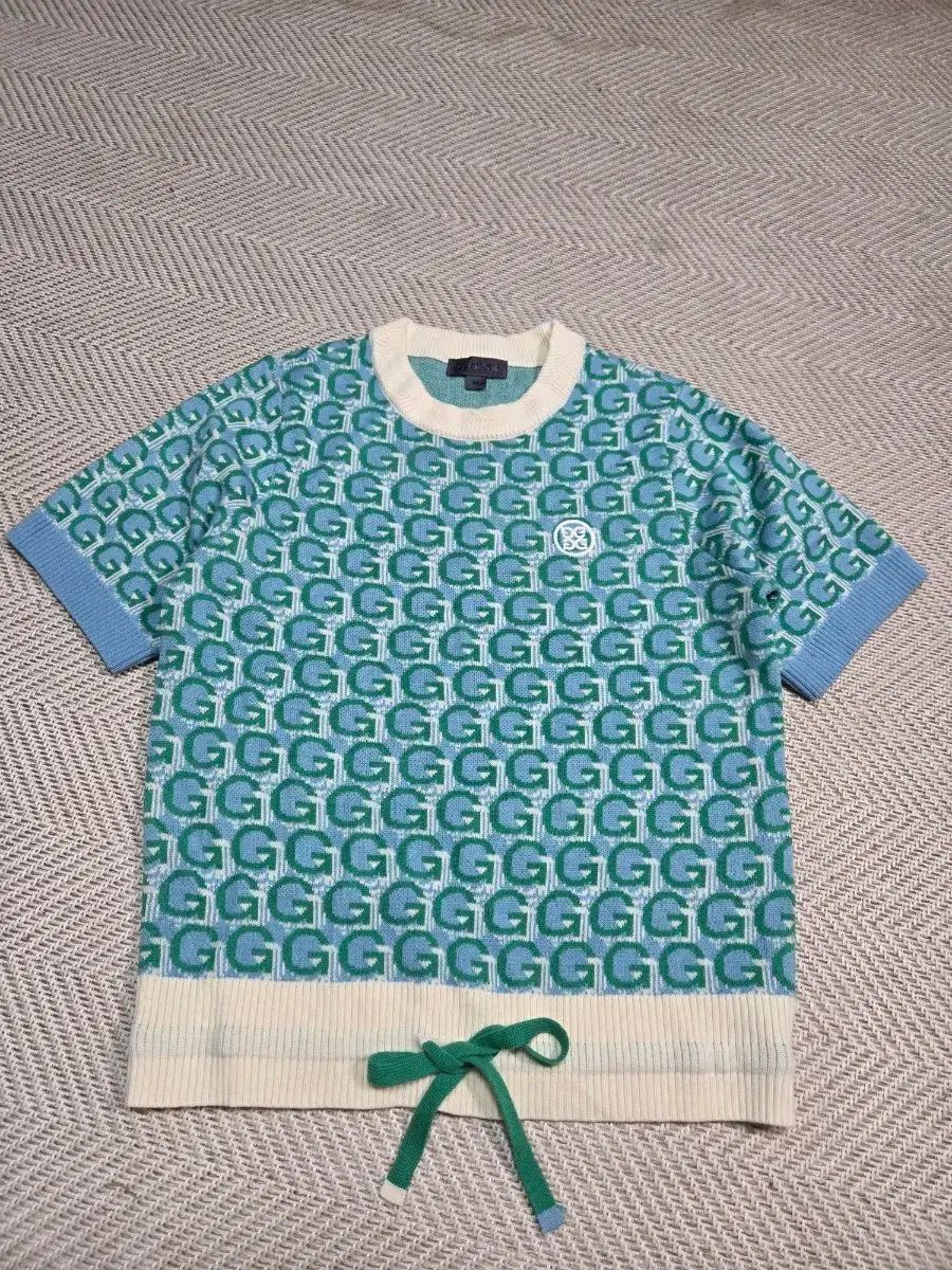 M)ジーフォア G/Fore ゴルフウェア ニット Tシャツ ブルー/グリーン
