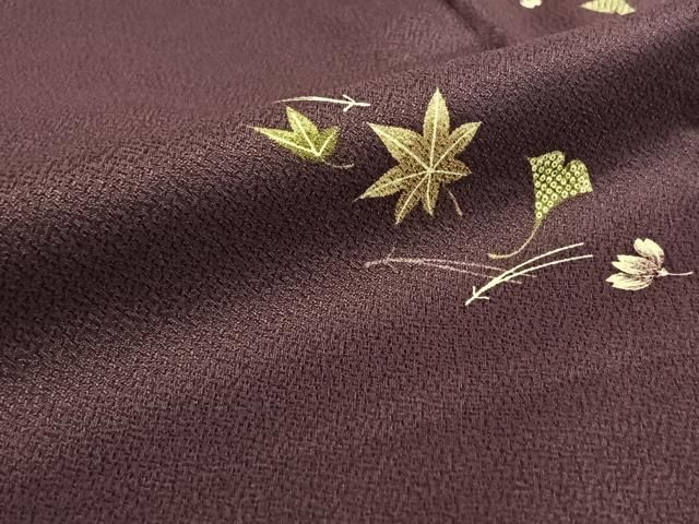 平和屋着物▽小紋　単衣　吹き寄せ文　洗える着物　AABJ1771jh