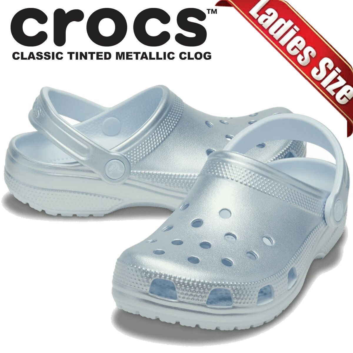 クロックス クラシック ティンテッド メタリック クロッグ スカイアイス crocs CLASSIC TINTED METALLIC CLOG SKY ICE 214010-5ew サンダル シューズ メンズ レディース ウィメンズ ユニセックス