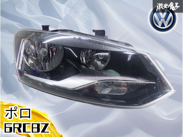 【破損なし!】VW フォルクスワーゲン純正 6RCBZ ポロ ハロゲン ヘッドライト ヘッドランプ 右 右側 6R2 941 008 E 激安魔王