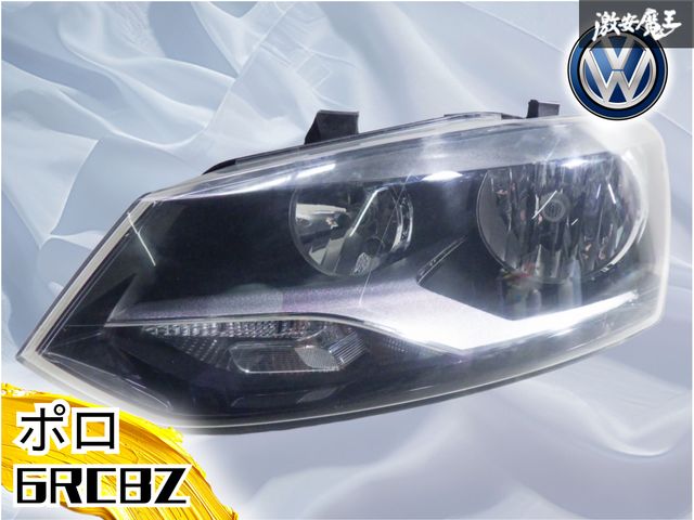 【破損なし！】VW フォルクスワーゲン純正 6RCBZ ポロ ハロゲン ヘッドライト ヘッドランプ 左 左側 6R2 941 007 F 激安魔王