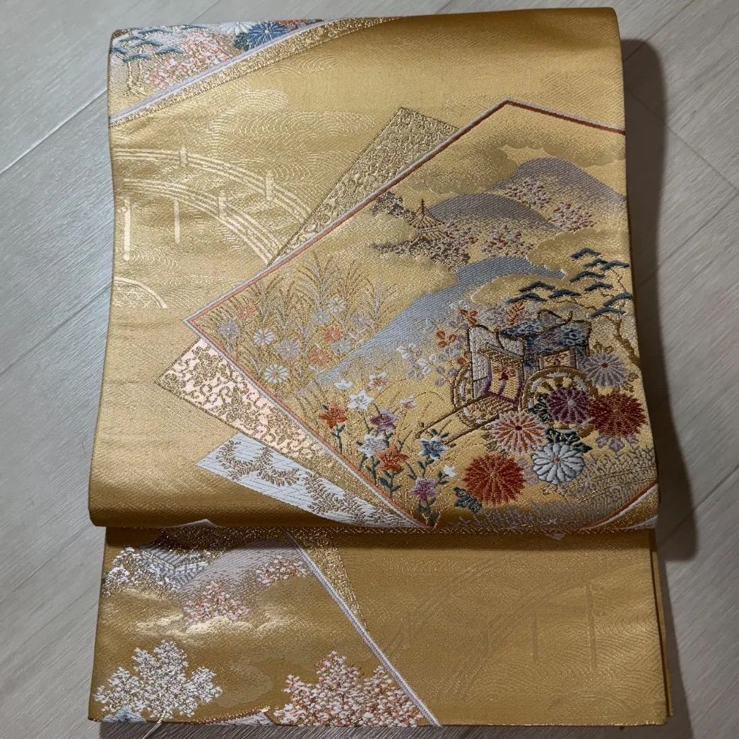 z*6様 本金箔99,99%使用。袋帯。新品未使用お仕立済 本金箔 袋帯 正絹 ろ08G14 - メルカリ