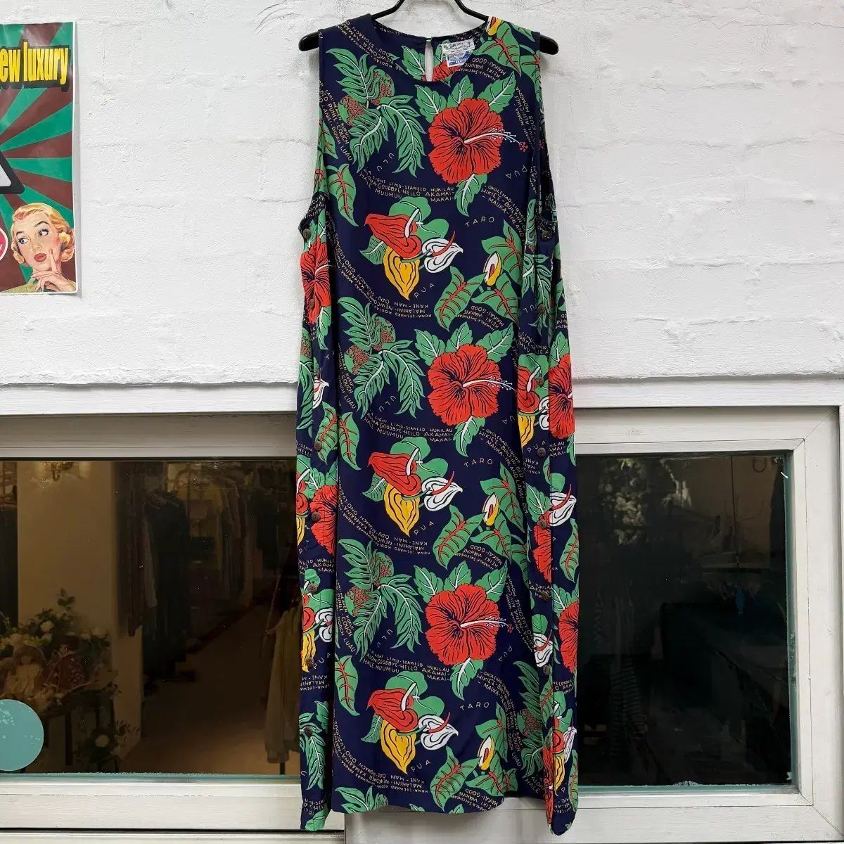 Sun Surf x BEAMS ハワイアン サイド ボタン ノースリーブ ONE PIECE F