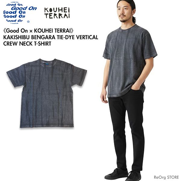 [数量限定] Good On × KOUHEI TERRAI グッドオン 寺井康平 コラボ KTER2602 柿渋弁柄 縦 S/S Tシャツ 半袖 綿 メンズ ユニセックス 日本製 Pグレー M 6,732円