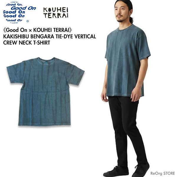 [数量限定] Good On × KOUHEI TERRAI グッドオン 寺井康平 コラボ KTER2602 柿渋弁柄 縦 S/S Tシャツ 半袖 綿 メンズ ユニセックス 日本製 Pスレート M