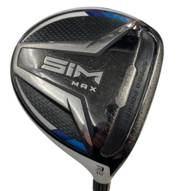 【中古】 テーラーメイド SIM MAX 3W フェアウェイウッド FW TENSEI BLUE TM50(FW) (フレックスS) メンズ 男性用 右利き 右用 Cランク ゴルフクラブ