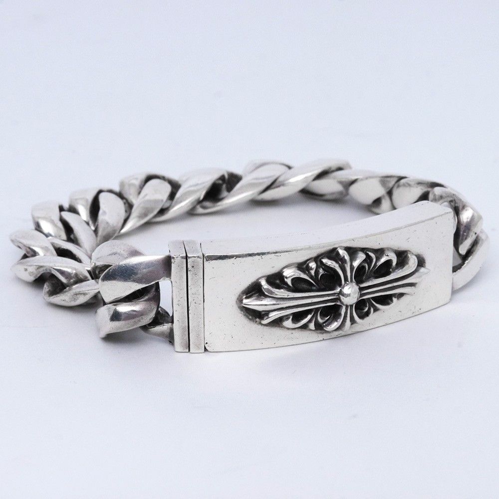CHROME HEARTS フローラルクロスIDブレスレット クラシックチェーン 13
