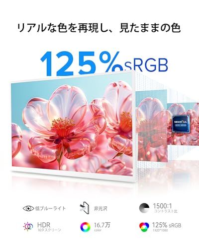 N☆モバイルモニター 白 15.6インチ Newsoul モバイルディスプレイ