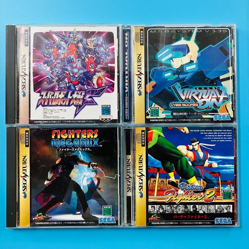 【1点帯あり】【1点ハガキあり】【4点セット】セガサターン スーパーロボット大戦F 電脳戦機バーチャロン ファイターズメガミックス バーチャファイター2 SEGA セガ SS