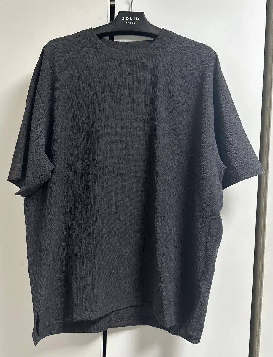 50 ソルオム 21SS グレー シアサッカー 半袖 Tシャツ