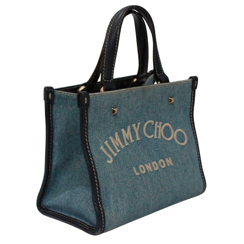 新着】JIMMY CHOO ヴァレンヌトートバッグ ミニバッグ レザー、デニム