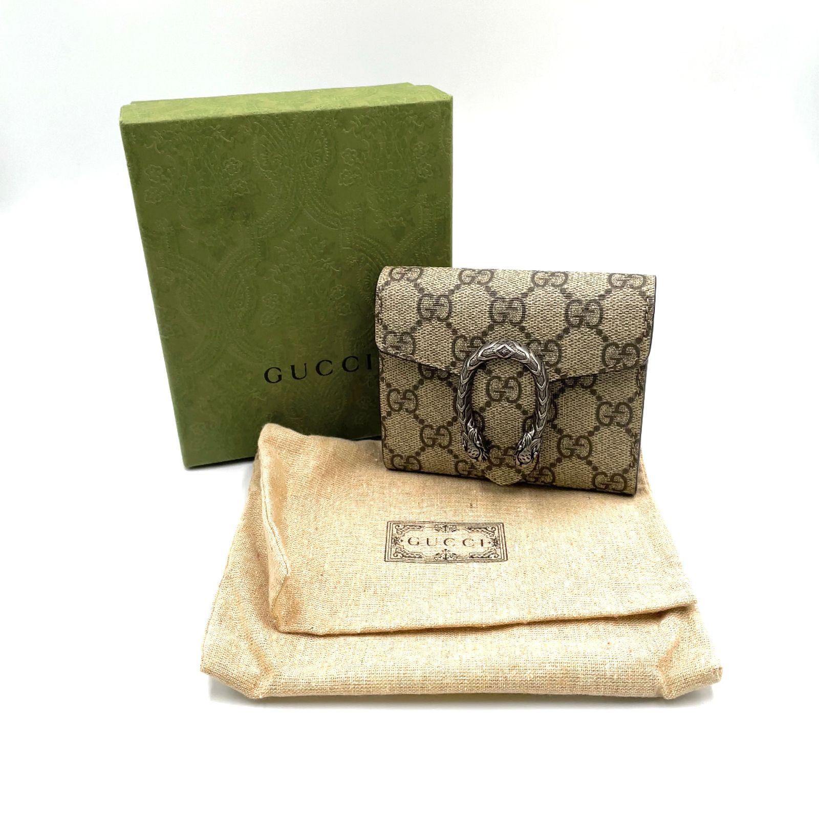 新着】GUCCI ディオニュソス GGスプリーム レザー、PVC ベージュ 三