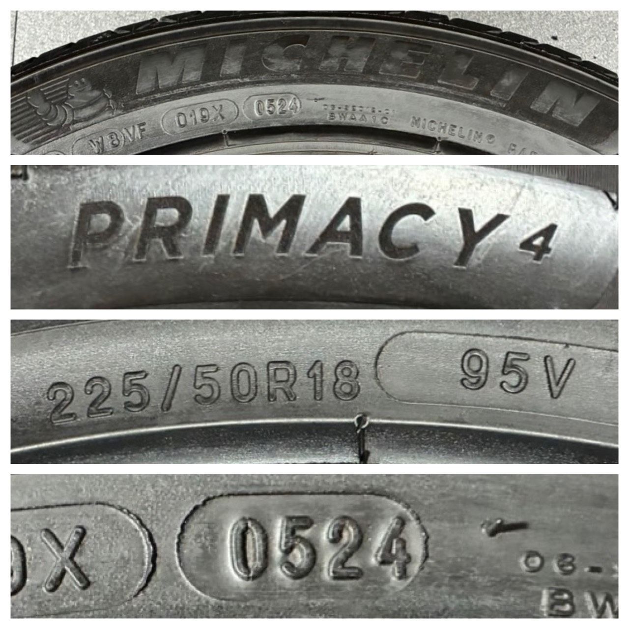 2024年製 約8.8～9.6分山 ミシュラン MICHELIN プライマシー PRIMACY 4 