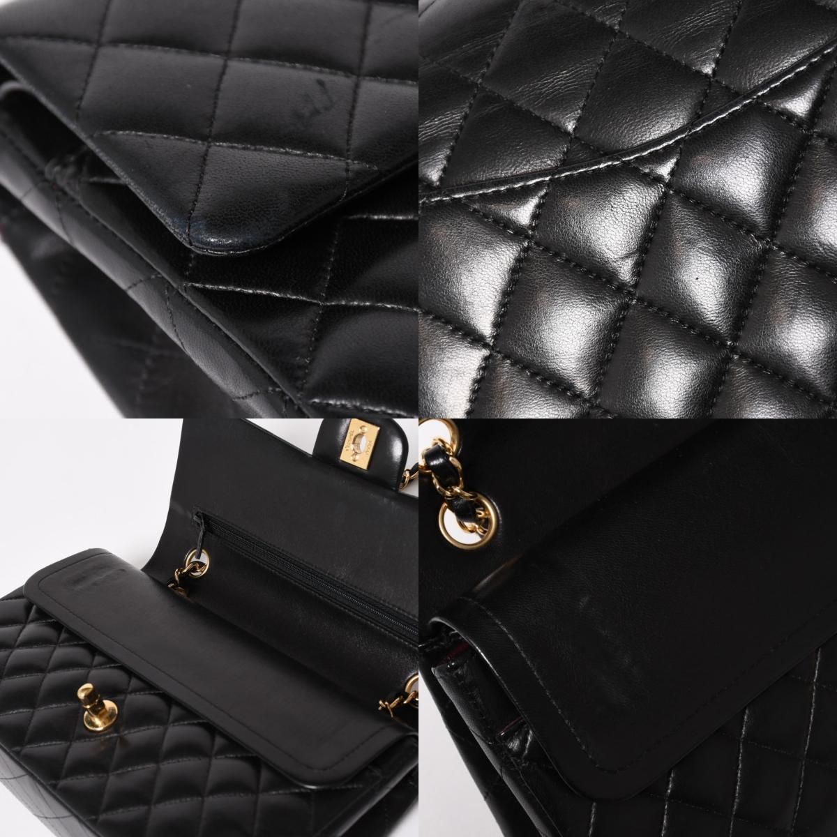 CHANEL シャネル マトラッセ25 Wフラップ Wチェーンショルダーバッグ