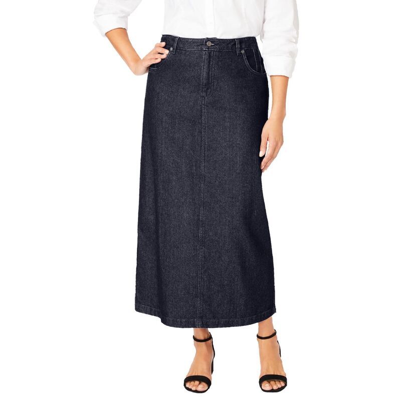 ジェシカロンドン レディース ボトムスカート プラスサイズ ミディ コットン デニム Jessica London Womens Plusize Classicotton Denimidi Skirt