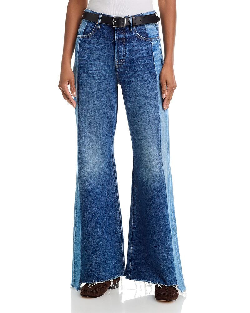 マザー レディース ボトムス デニムパンツ ジーンズ MOTHER The Tux Sidestepper Sneak High Rise Flare Jeans in Double Take Dou