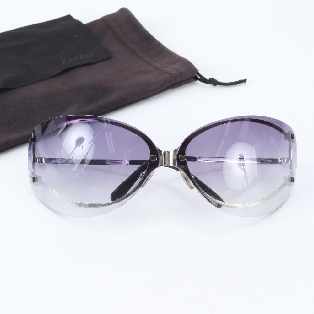 美品 カルティエ アイウェア 眼鏡 ファッション おしゃれ サングラス ブランド メンズ RIM ED15-4【中古】