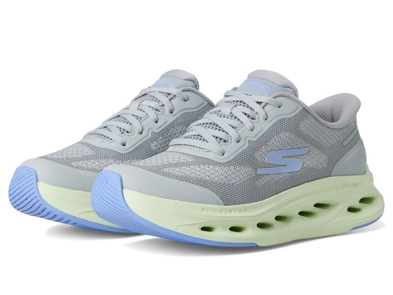 スケッチャーズ レディース シューズ スニーカー SKECHERS Max Cushioninglide Step Hartford Hands Free SlipIns GrayLime グレー