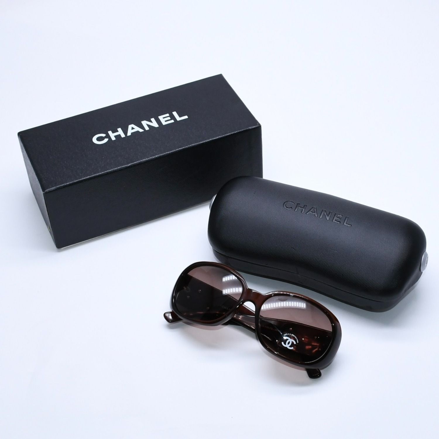 極美品 CHANEL シャネル ココマーク アイウェア サングラス ダーク