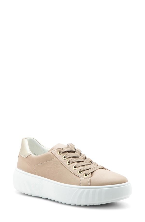 アラ レディース シューズ スニーカー プラットフォーム ara Mikky Platform Sneaker Sand Platinum サンド
