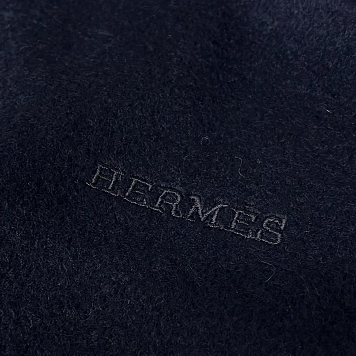 HERMES(エルメス) ストール(ショール)美品 - ダークネイビー カシミヤ