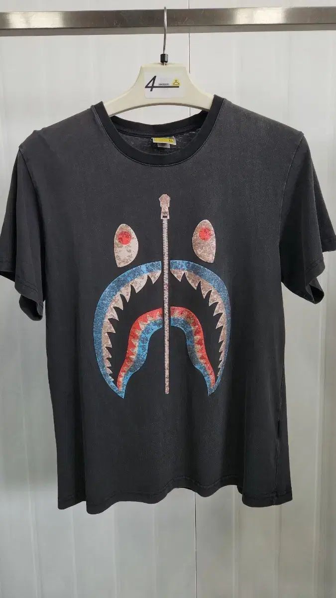 正規品 A BATHING APE シャーク グリッター 半袖Tシャツ XL ブラック