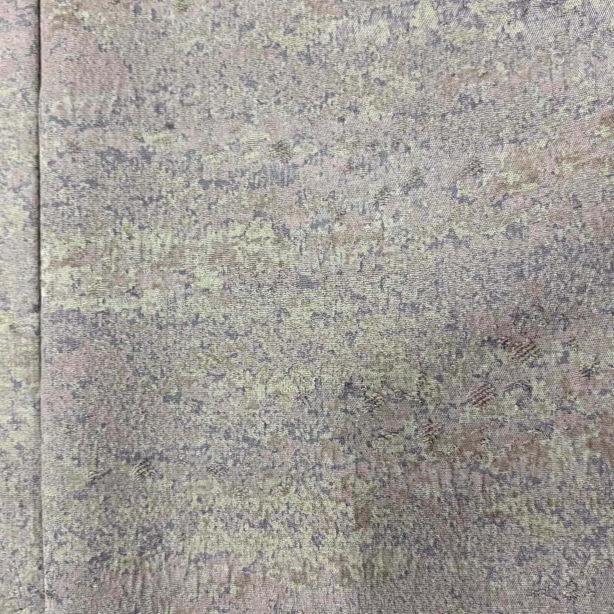 【美品】 小紋 身丈161cm 裄丈67cm M 袷 陶彩染 幾何学 灰紫 正絹 秀品 【中古】