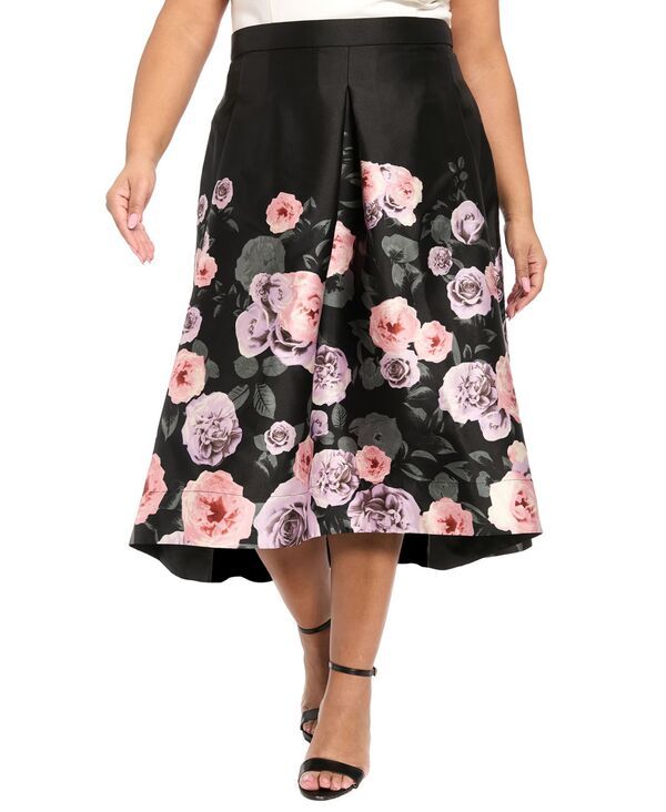 ミューズ レディース ボトムスカート プリーツ プリント ミディ Muse Womens Printed Pleated Midi Skirt Black Blush ブラック