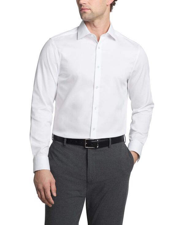 カルバンクライン メンズ トップス シャツ Calvin Klein Mens RegularFit Dresshirt White ホワイト