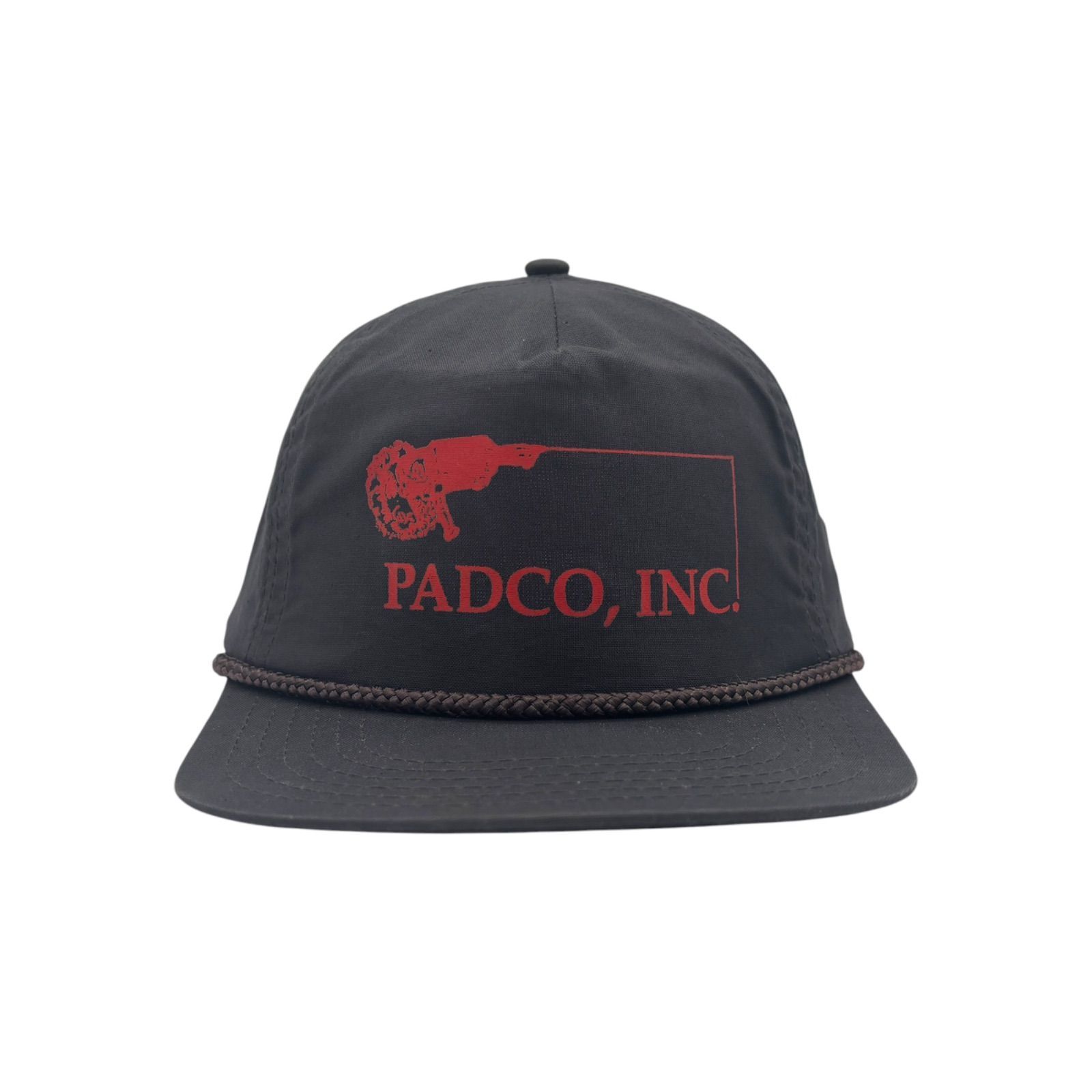 【キャップ/帽子】90s PADCO, INC. ビンテージ トラッカーキャップ ブラック 黒 レッド 赤 炭黒